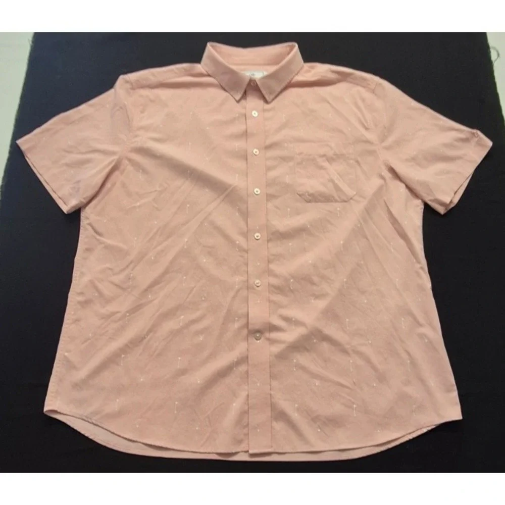 Southern Tide‎ Intercostal men's pink golf flag print button up shirt XL stretch